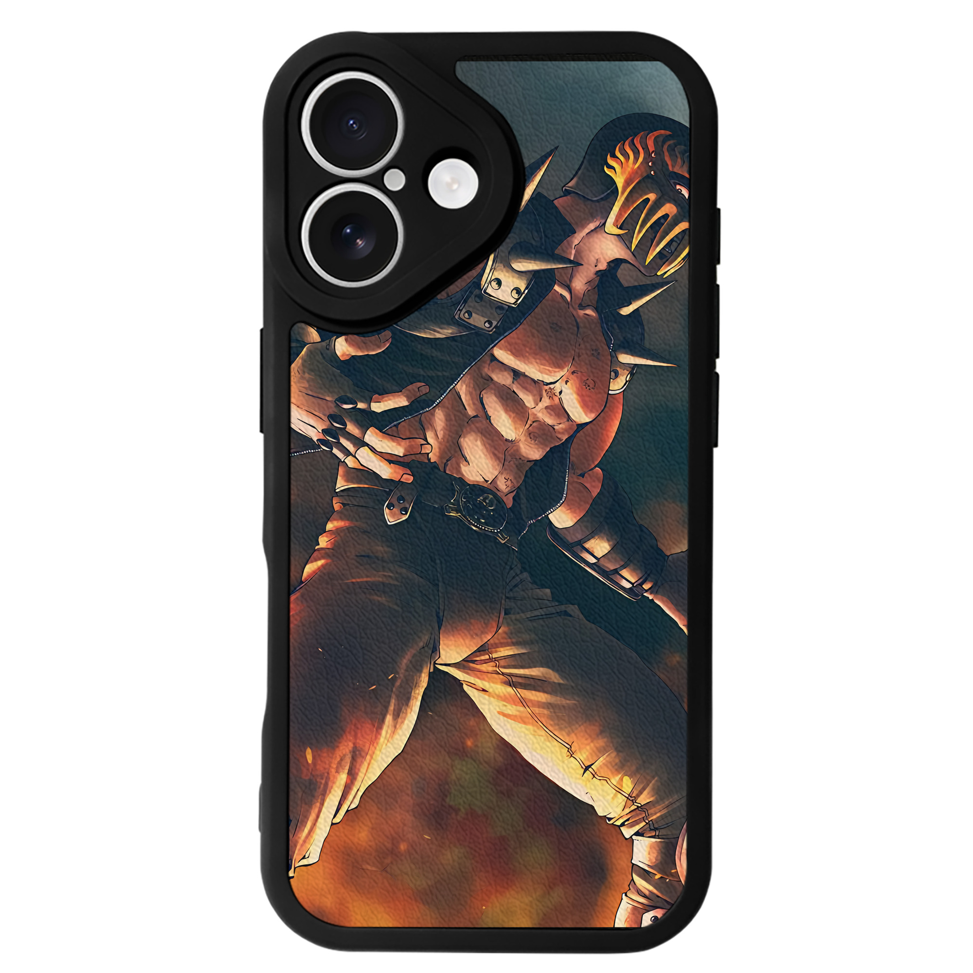 （画像用） 北斗の拳 Fist of the North Star 【iPhone 16シリーズ対応】シリコンスマホケース（レザー調） 材質：シリコン